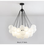 Valentina Lustre Globe Modenre, Fer/Verre, Noir/Blanc, Salon - Neutralighting