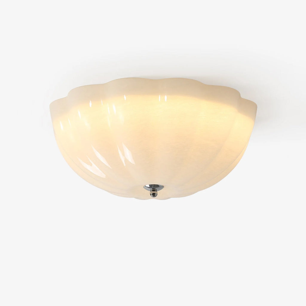 Uphaara Plafonnier en Verre Opale Coquillage Moderne - Neutralighting