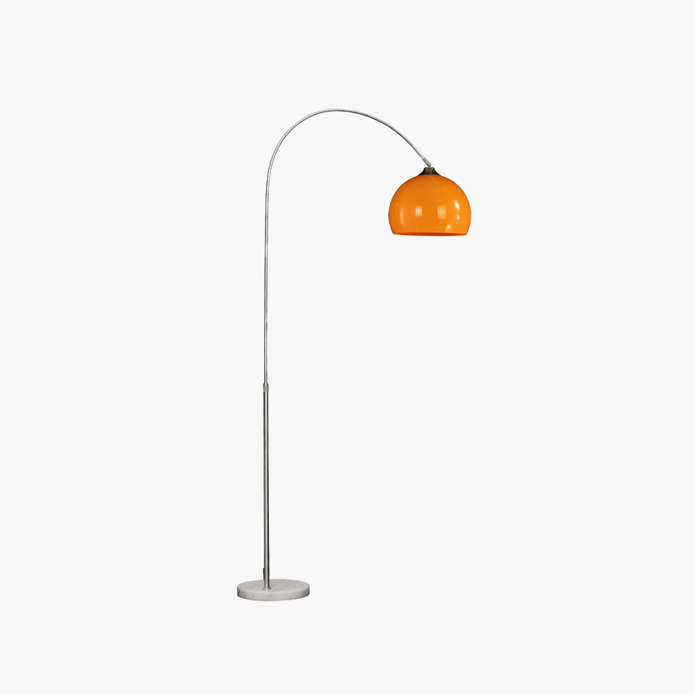 Mira Lampadaire Dôme Moderne Métal/Marbre/Acrylique Blanc/Orange Salon - Neutralighting
