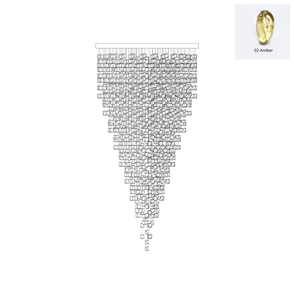 Veshaa Lustre en cristal de pierre de luxe postmoderne - Neutralighting