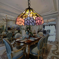 Tiffany Vintage Suspension Fleur Tachée Verre Chambre À Coucher - Neutralighting
