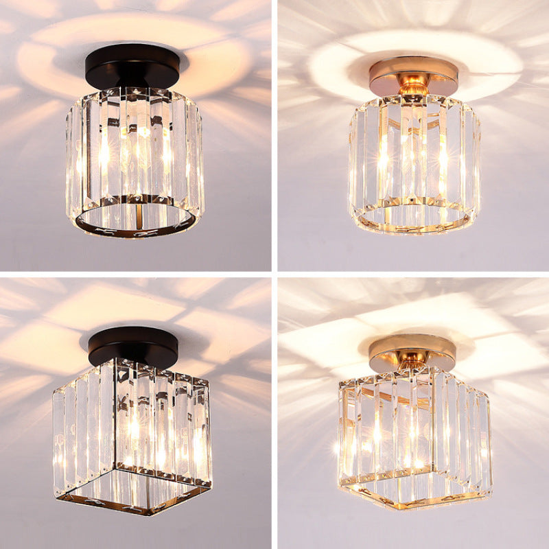 Stonel Plafonnier Carré/Rond Moderne.Cristal. Noir/Argent/Or. Salon - Neutralighting