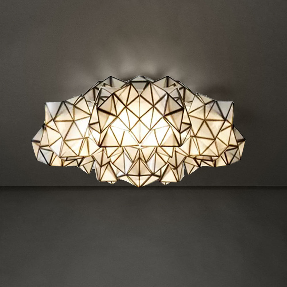 Arisha Suspension Irrégulier Géométrique, Metal/Acrylique, Blanc/Noir, Chambre - Neutralighting