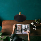 Arisha Suspension Moderne LED Acrylique/Métal, Noir/Blanc/Or, Salon - Neutralighting