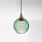 Water Ripple Suspension Boule Moderne Verre Rouge/Vert/Bleu Salon - Neutralighting