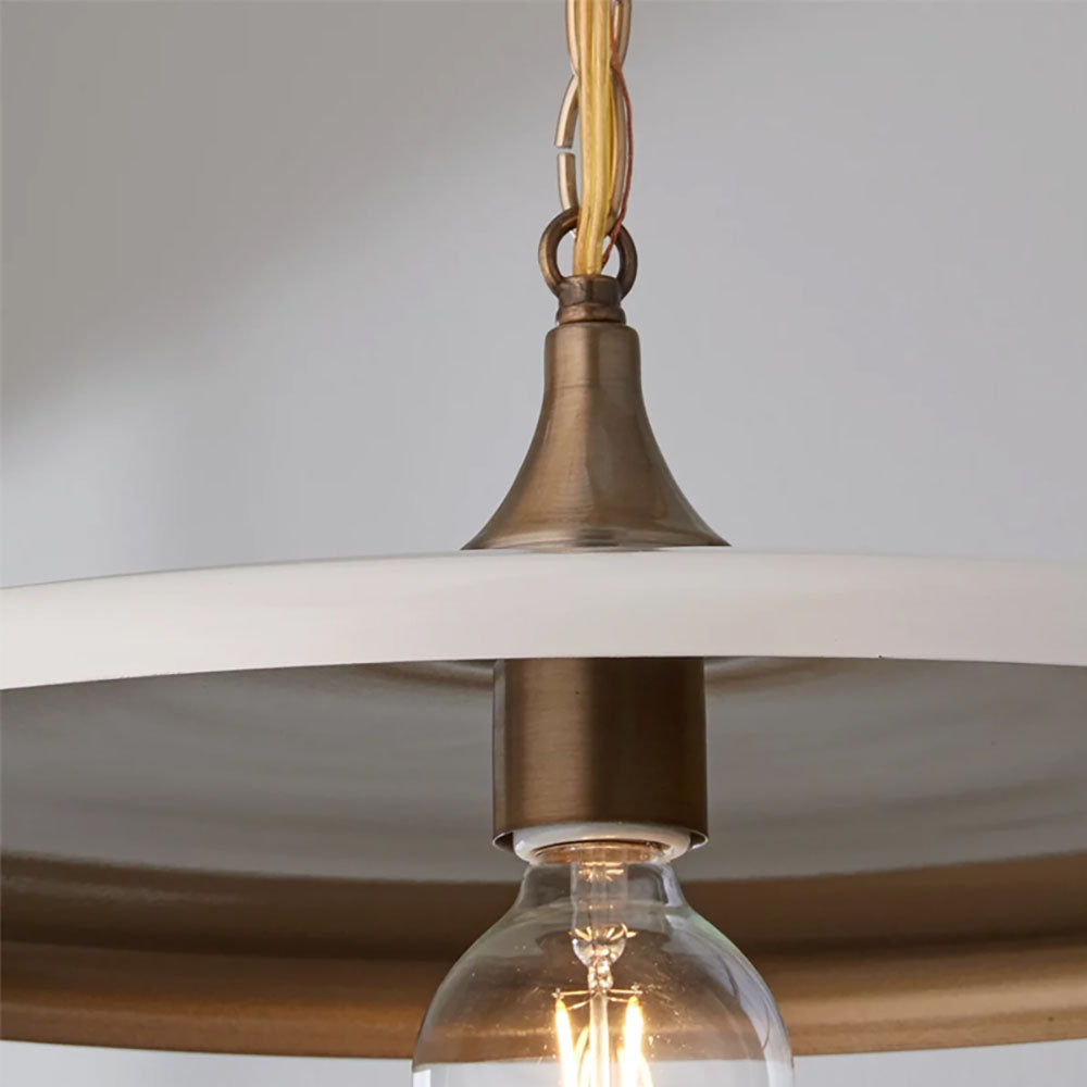 Silva Industrie Vintage Métal LED Suspension Blanc/Noir/Or Salon - Neutralighting