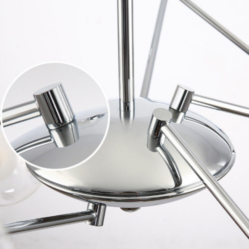 Valentina Moderne LED Lustre Chromé Verre Salon/Chambre À Coucher - Neutralighting
