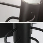 Luxo Applique Murale Design Italien LED Métal Noir/Blanc Chambre à Coucher/Salon - Neutralighting