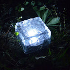 Ray Lampe Extérieur au Sol Glace Moderne, Verre, Bleu/Jaune/Blanc, Cour - Neutralighting