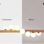 Valentina Verre Bolla Suspension en Bois/Noce - Neutralighting