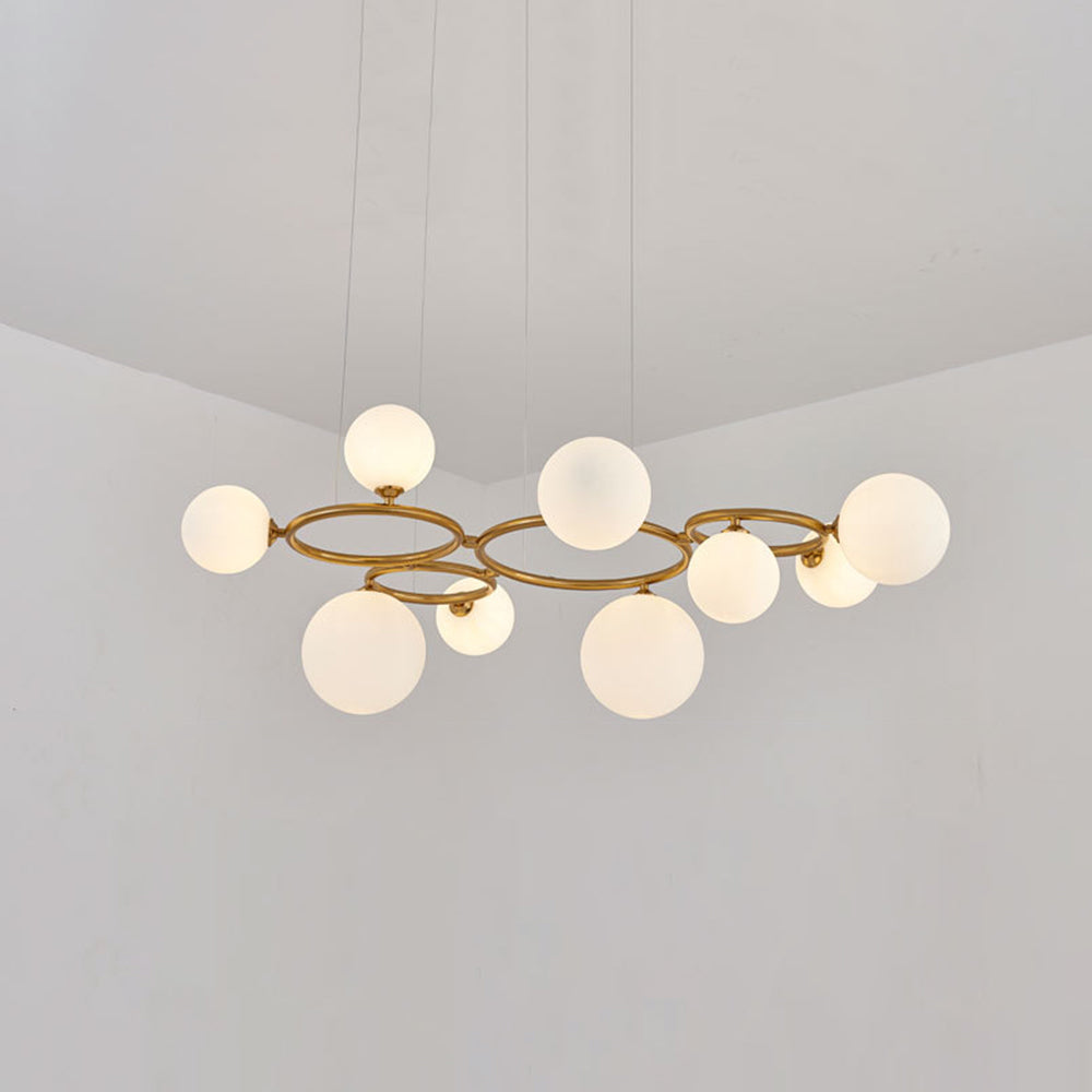 Valentina Luminaires Suspensions Anneau Moderne Métal/Verre Noir/Blanc/Gris/Doré Chambre à Coucher - Neutralighting
