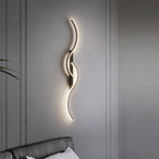 Lumor Applique Murale Vague Design Moderne Noir/Or Salon - Neutralighting