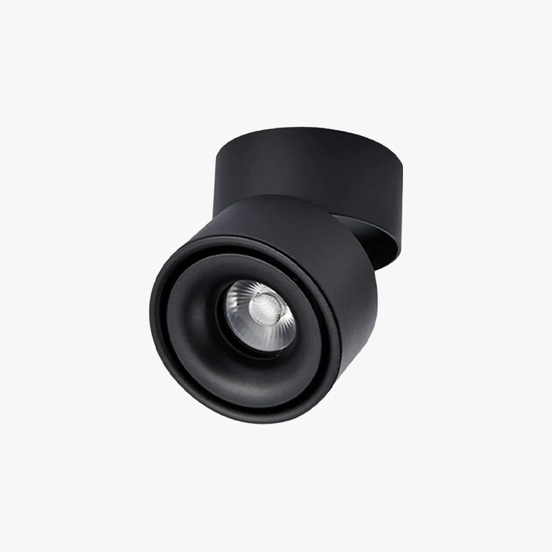 Arisha Plafonnier Rond Moderne, Métal, Blanc/Noir, Chambre - Neutralighting
