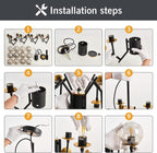 Valentina Moderne Nordique Suspension Métal Verre Salon Chambre à Coucher - Neutralighting