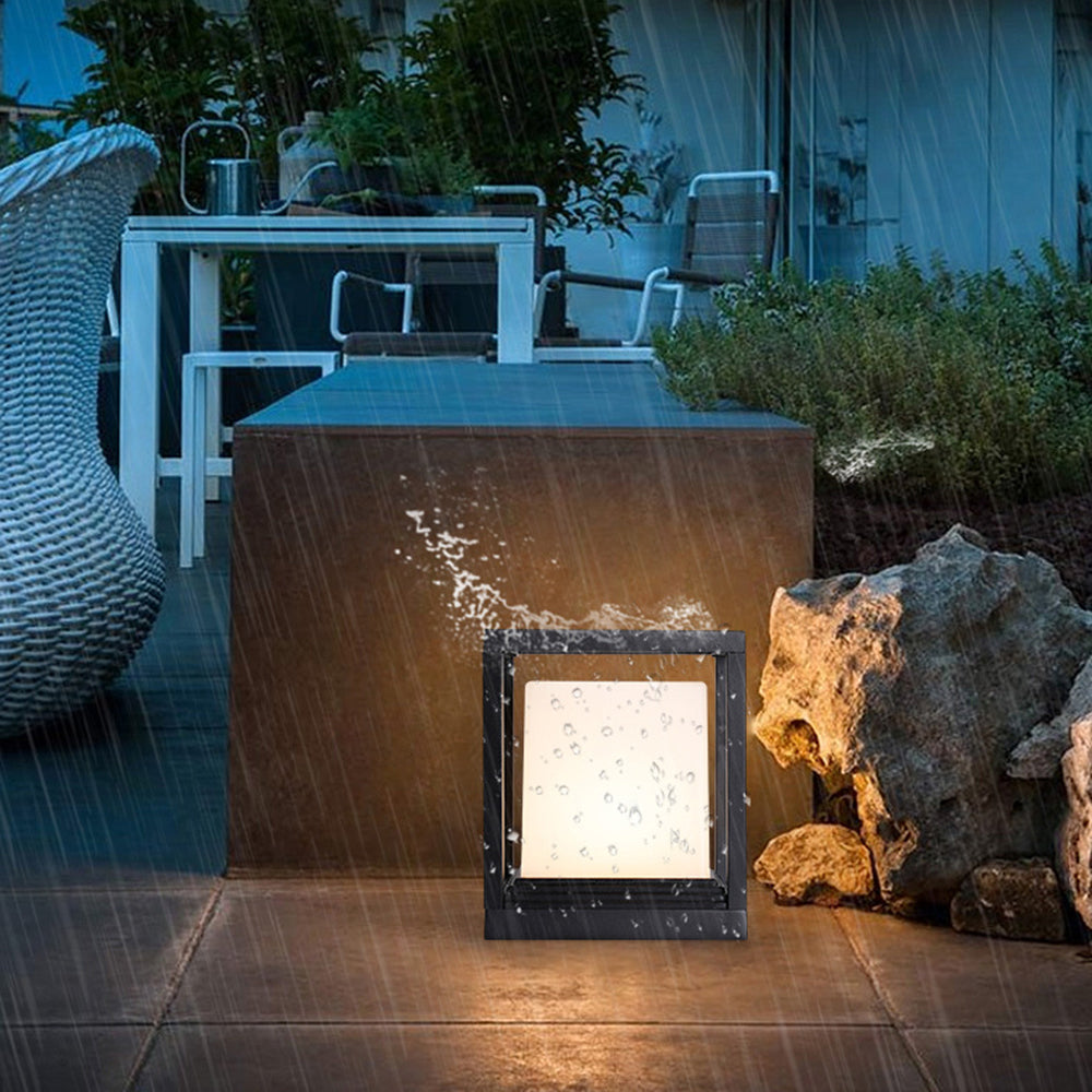 Ray Lampe Solaire Pilier Moderne, Métal, Noir, Allée - Neutralighting