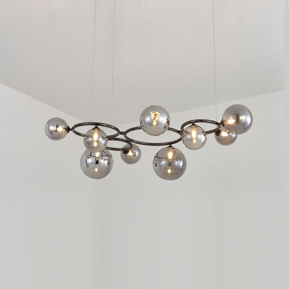 Valentina Luminaires Suspensions Anneau Moderne Métal/Verre Noir/Blanc/Gris/Doré Chambre à Coucher - Neutralighting