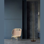 Ray Simple Linéaire LED Lampadaire Or Noir Métal Gel de Silice Salon Chambre - Neutralighting