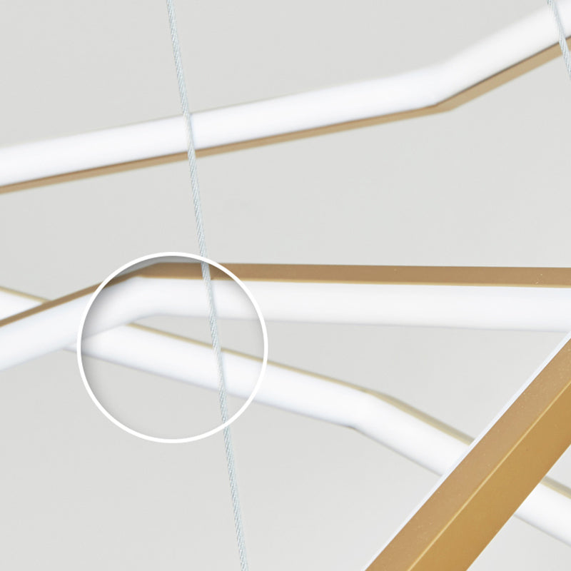 Ray Suspension Géométrique Contemporain, Métal, Doré, Salon/Chambre à Coucher - Neutralighting
