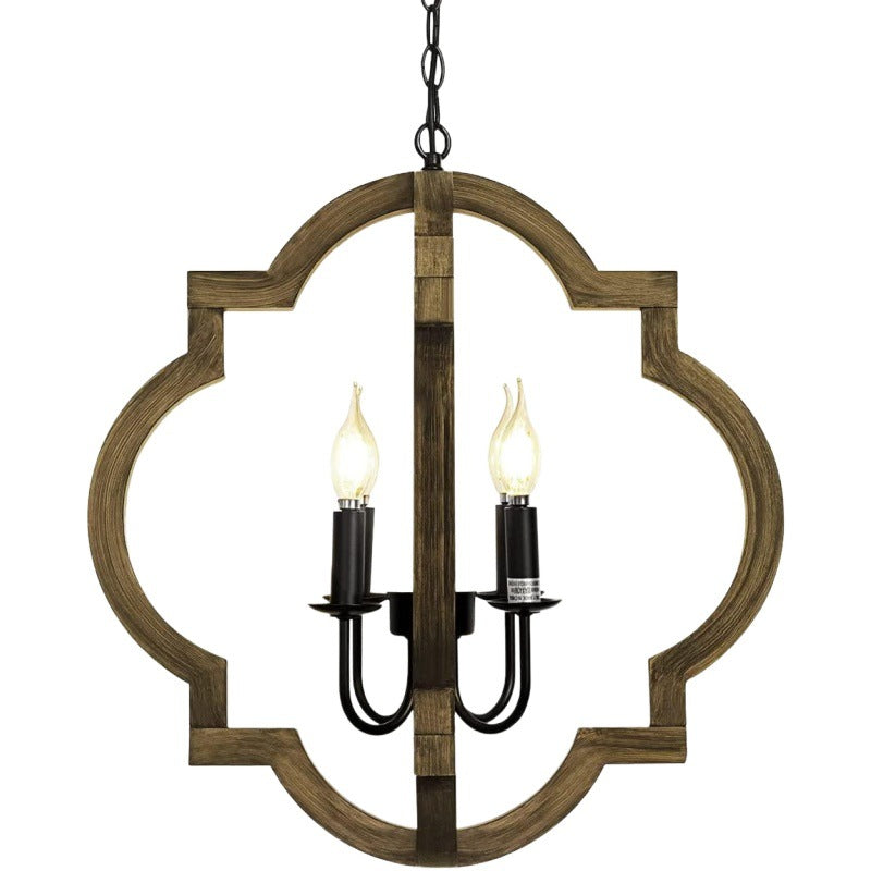 Silva Vintage LED Lustre Métal/Bois Salon/Chambre À Coucher - Neutralighting