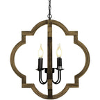 Silva Vintage LED Lustre Métal/Bois Salon/Chambre À Coucher - Neutralighting