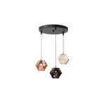 Valentina Polyèdre LED Suspension Métal Verre Cuisine Chambre à Coucher - Neutralighting
