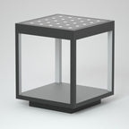 Ray Lampe de Poteau Rectangulaire Moderne, Métal, Noir, Jardin - Neutralighting