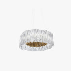 Kristy Suspension Anneau Simple, Acrylique/Acier, Or/Blanc Chambre - Neutralighting