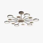 Moderne Suspension Multi Contemporaine, Metal/Acrylique, Noir Mat, Salon - Neutralighting