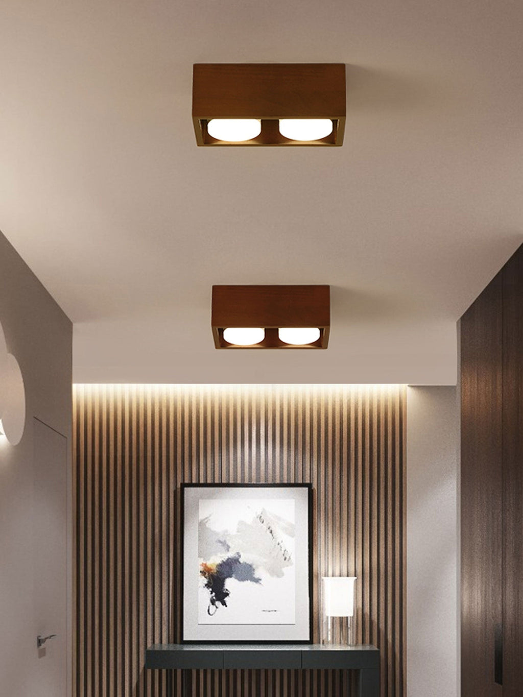 Eliza Minimaliste Bois Plafonnier Lumière - Neutralighting
