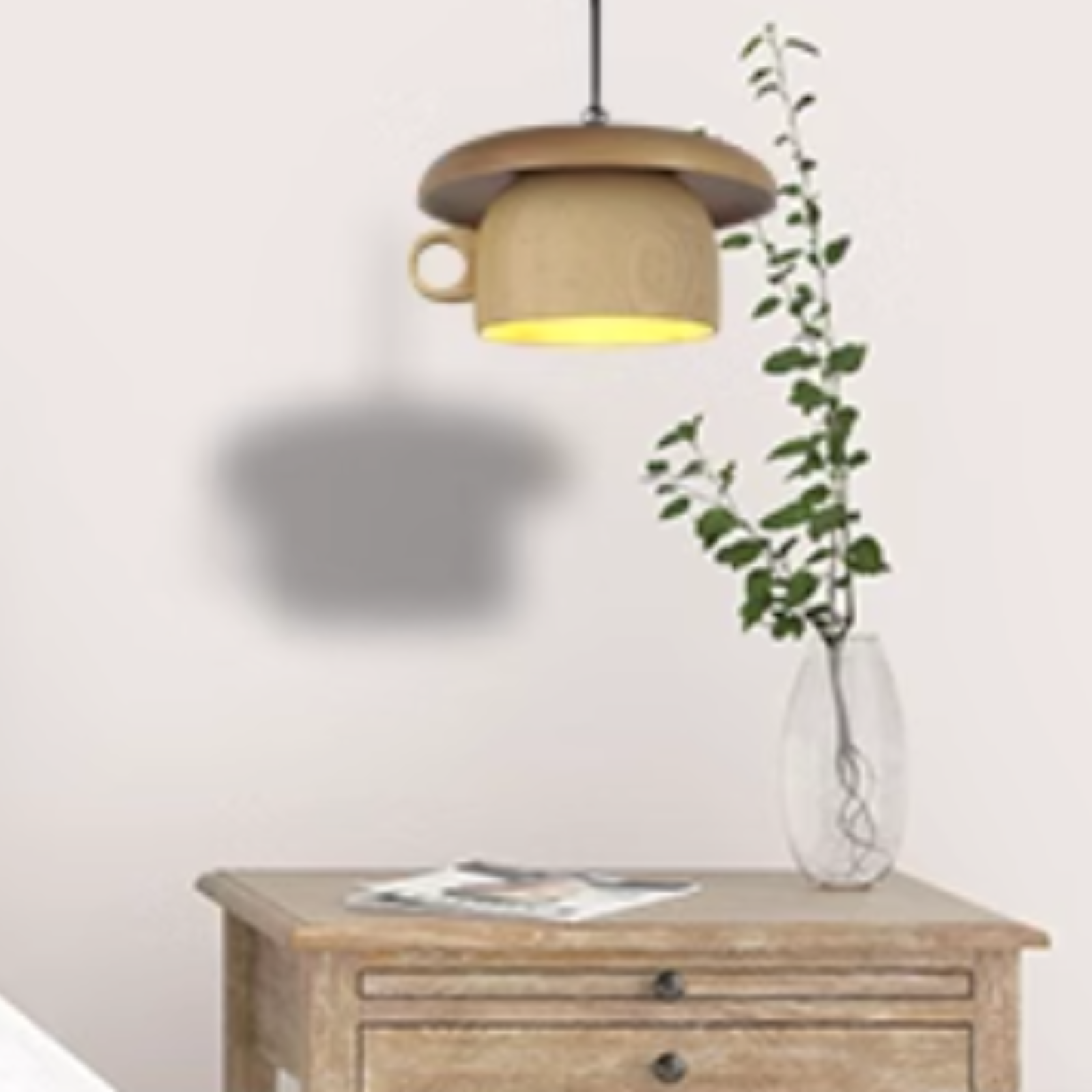 Valentina Millésime Bois Tasse Suspension Chambre à Coucher - Neutralighting
