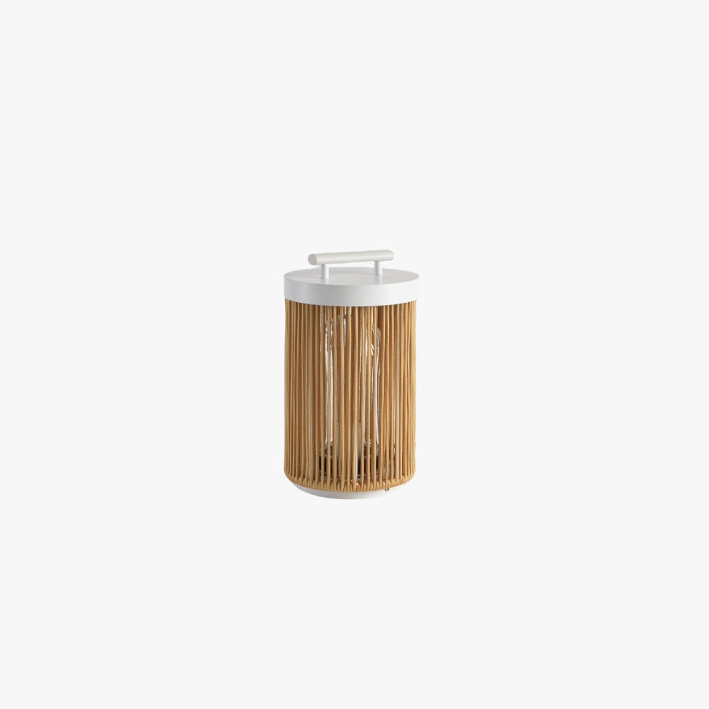 Ritta Lampadaire Cantine Moderne, Métal/Rotin, Bois, Extérieur - Neutralighting