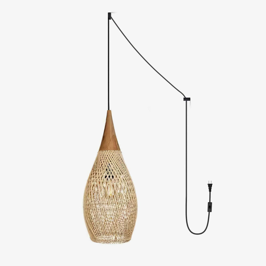 Solara Suspension Rotin Tressé Swag - Neutralighting