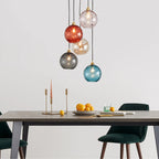 Water Ripple Suspension Boule Moderne Verre Rouge/Vert/Bleu Salon - Neutralighting