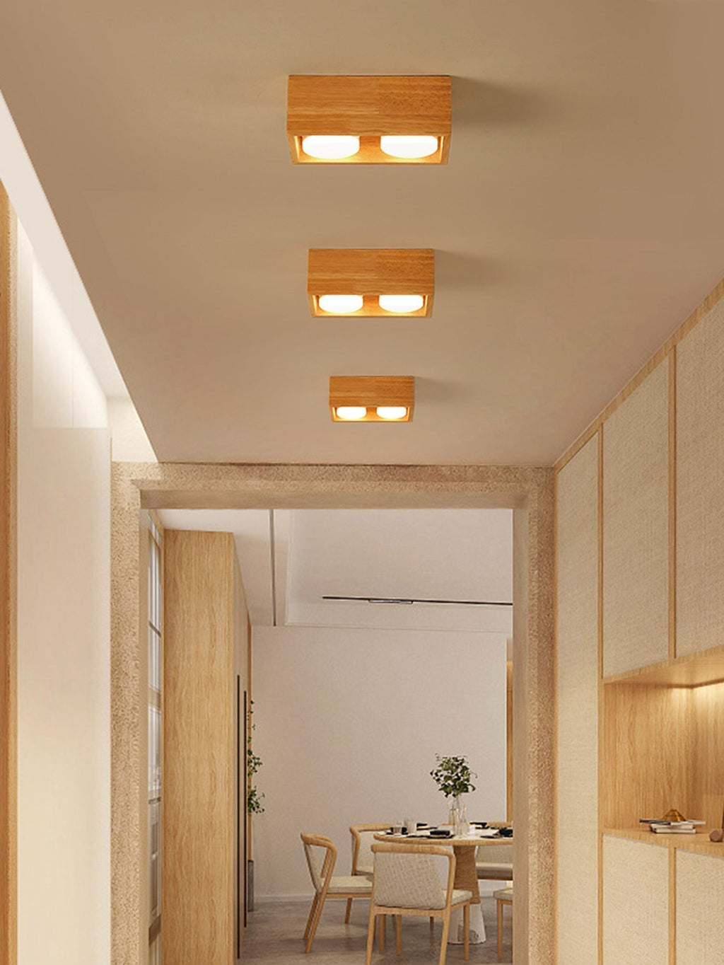 Eliza Minimaliste Bois Plafonnier Lumière - Neutralighting