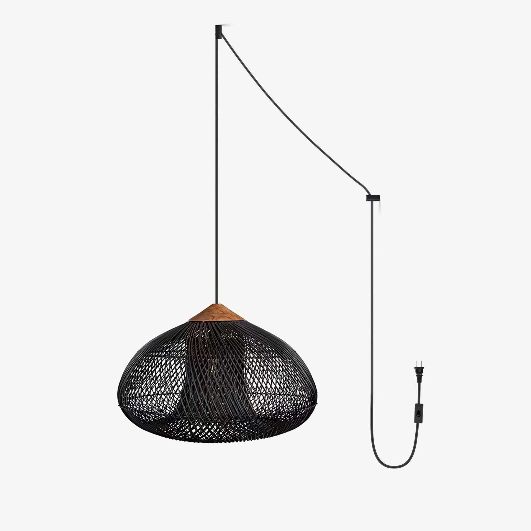 Solara Suspension Rotin Tressé Swag - Neutralighting