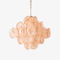 Aurora Lustre Abricot Murano Verre Disque Superposé Artistique - Neutralighting