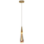 Oleia Suspension Goutte Design Doré Salon - Neutralighting