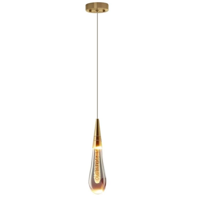Oleia Suspension Goutte Design Doré Salon - Neutralighting