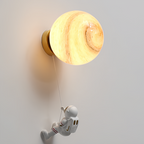 Aria Lune LED Applique Murale Blanc Résine Chambre Des Enfants - Neutralighting