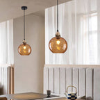 Water Ripple Suspension Boule Moderne Verre Rouge/Vert/Bleu Salon - Neutralighting