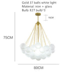 Valentina Lustre Globe Modenre, Fer/Verre, Noir/Blanc, Salon - Neutralighting