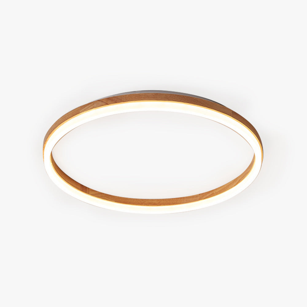 Muto Plafonnier Rond Naturel, Bois/Acrylique, Chambre - Neutralighting