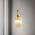 Arisha Moderne LED Suspension Doré Métal Verre Salle à Manger - Neutralighting