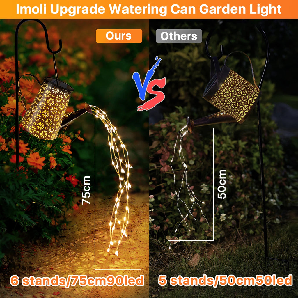 Arrosoir lumineux solaire LED à suspendre pour jardin – Soléane