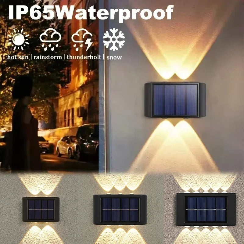Applique murale — Solaire à LED éclairage extérieur étanche décoratif