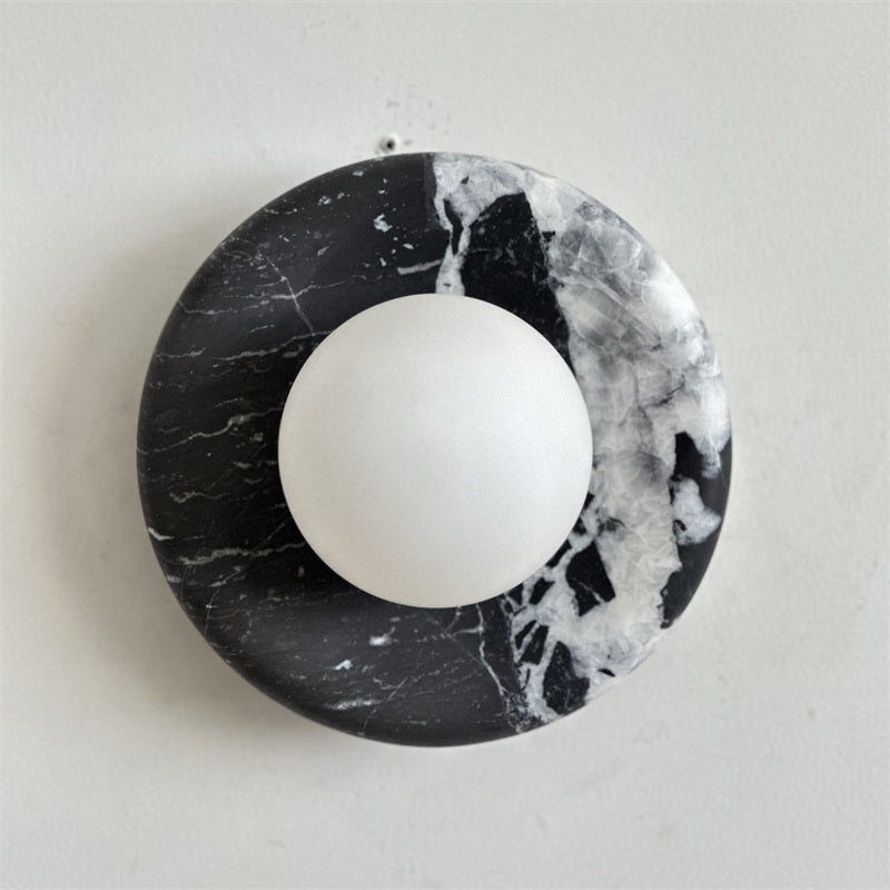 Uvinos Applique Murale Moderne Minimaliste en Marbre Noir - Neutralighting