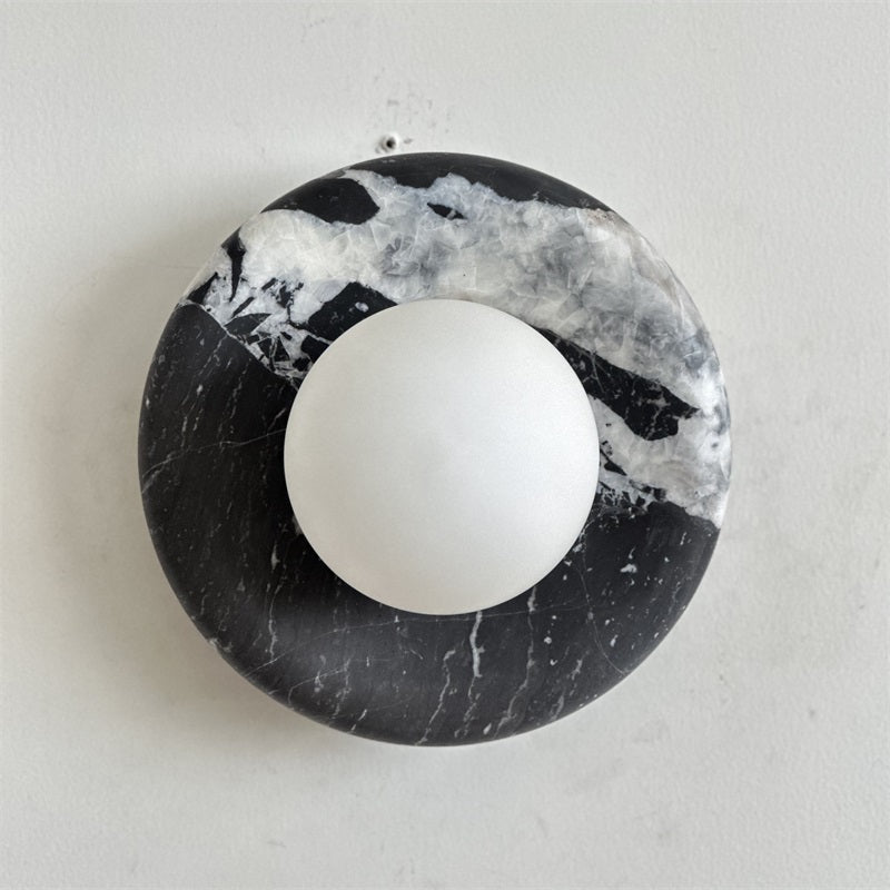 Uvinos Applique Murale Moderne Minimaliste en Marbre Noir - Neutralighting