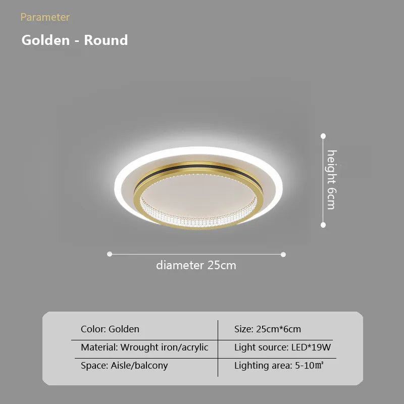 Plafonnier — Plafond moderne à LEDs lampes pour salon chambre luxe décor luminaires intérieur couloir plafonnier avec télécommande