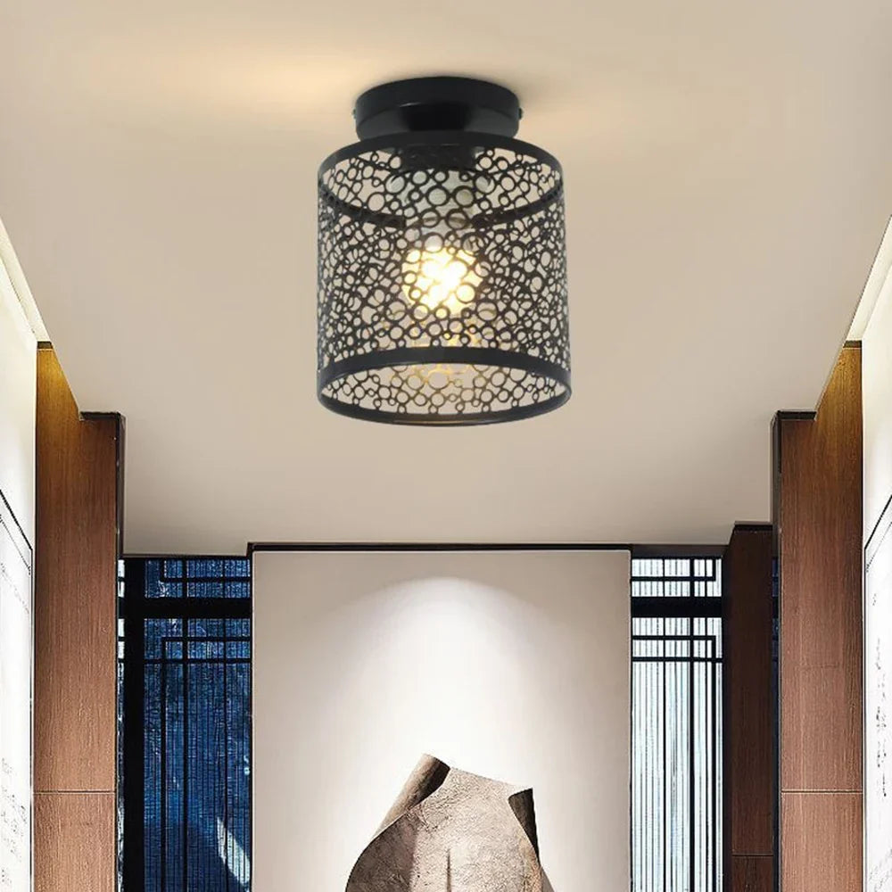 Plafonnier — Design nordique en fer forgé pour décoration intérieure