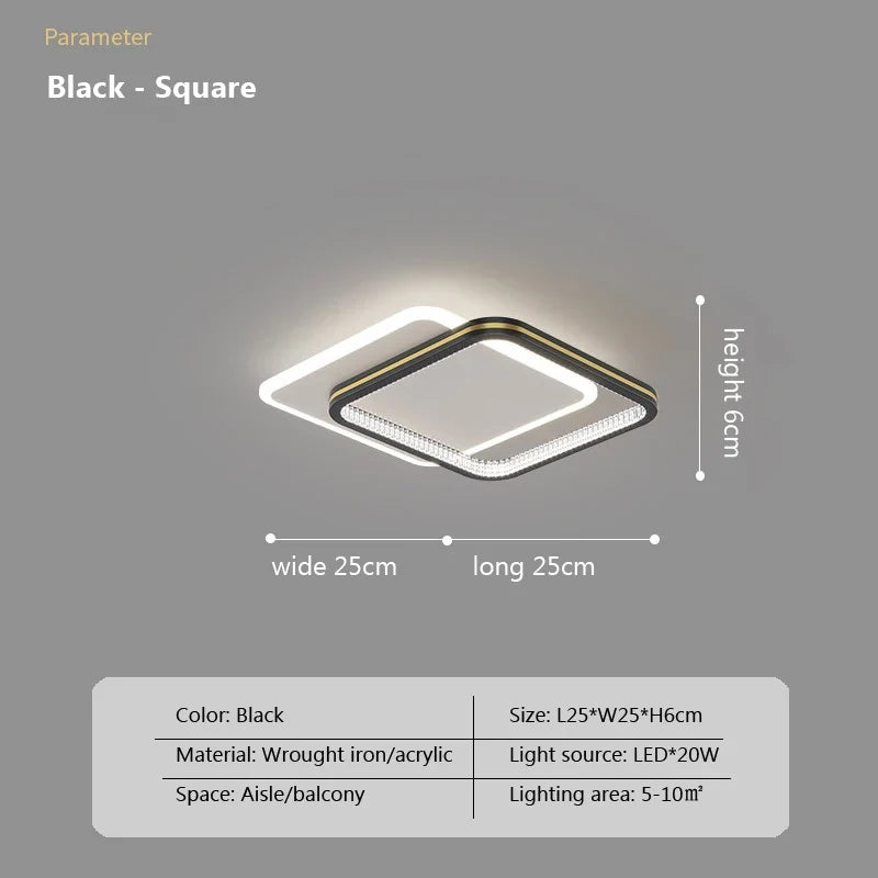Plafonnier — Plafond moderne à LEDs lampes pour salon chambre luxe décor luminaires intérieur couloir plafonnier avec télécommande